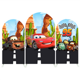 Cars Mcqueen Birthday Baby Shower Party Arch Backdrop Wall Cloth Cover